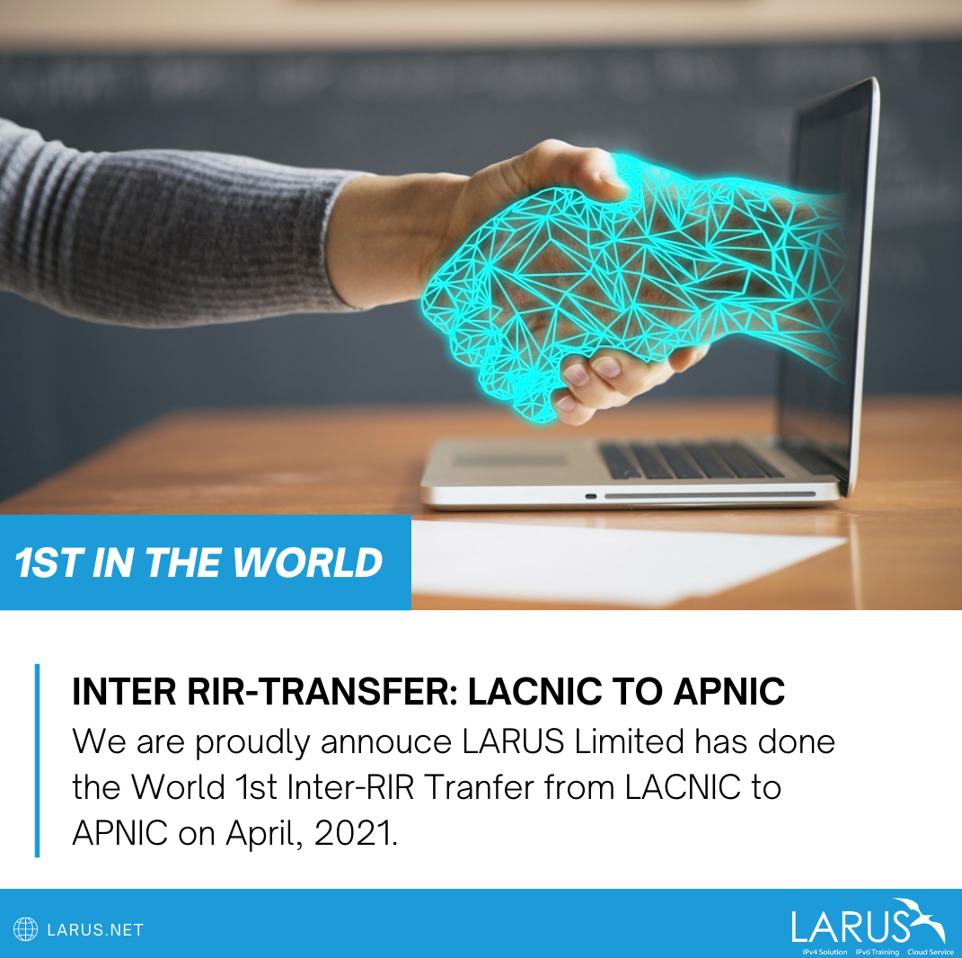 First Inter RIR transfer from LACNIC to APNIC