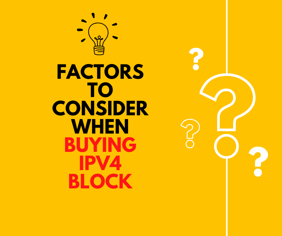 factors to consider when buying ipv4 block